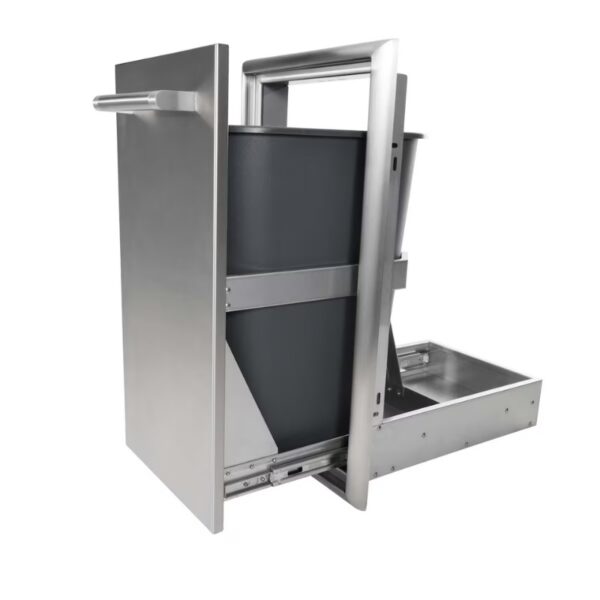 Coyote 15" Single Pull Out Trash And Recycle Bin (C3-STC) - Image 2