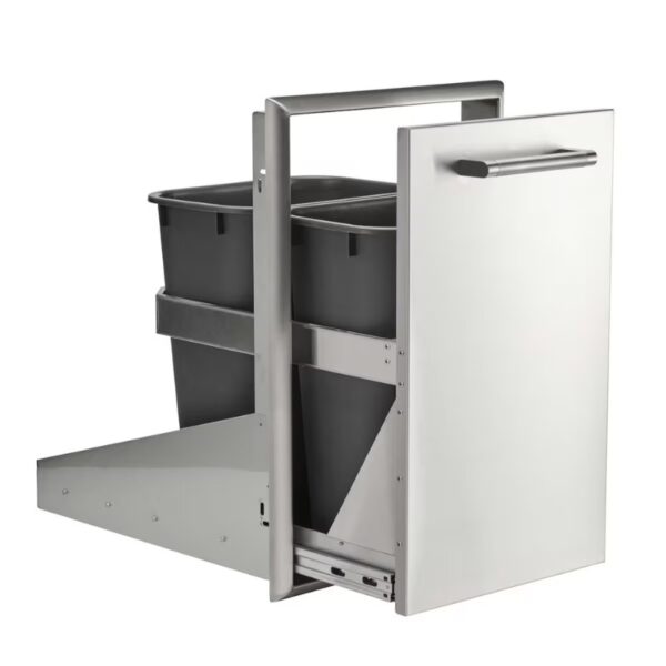 Coyote 18" Front to Back Double Trash And Recycle Bin (C3-FBTRC) - Image 4