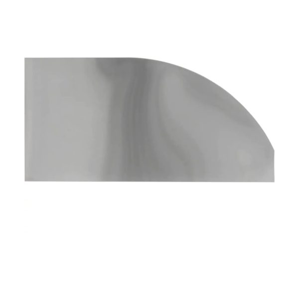 Metallic curved edge design on a smooth surface, ideal for modern decor or architectural applications.