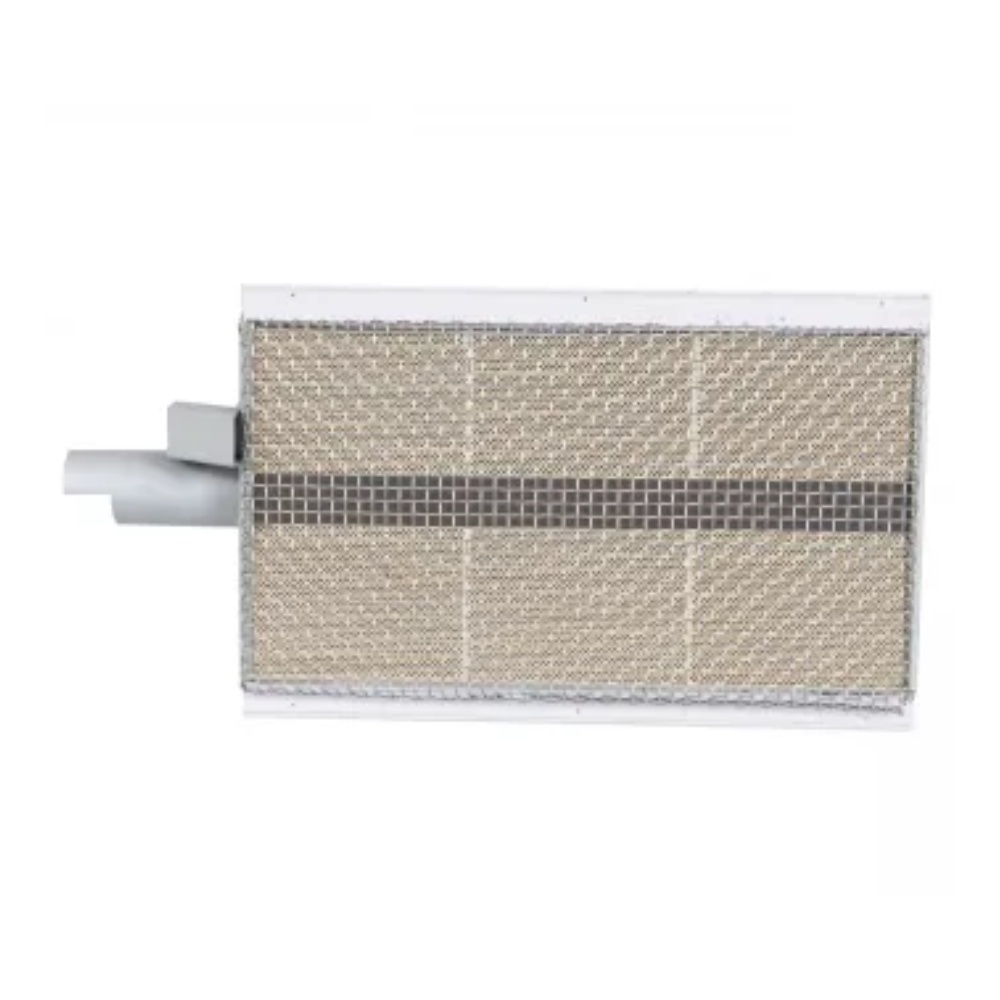 Air filter with a rectangular design, featuring a mesh surface and a gray connector on one side, ideal for enhancing indoor air quality.