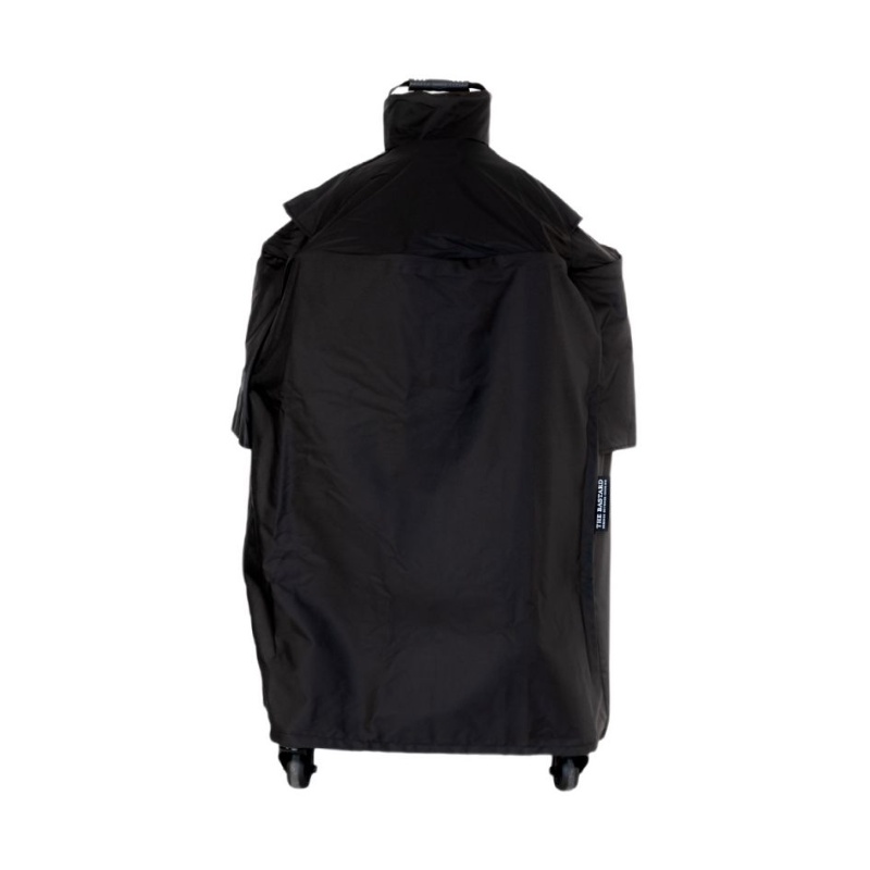 a84ccd94-2f04-4d2d-94c0-c1079465c413.jpg Black rolling garment bag with a hood and multiple pockets, designed for easy transport and storage of clothing.