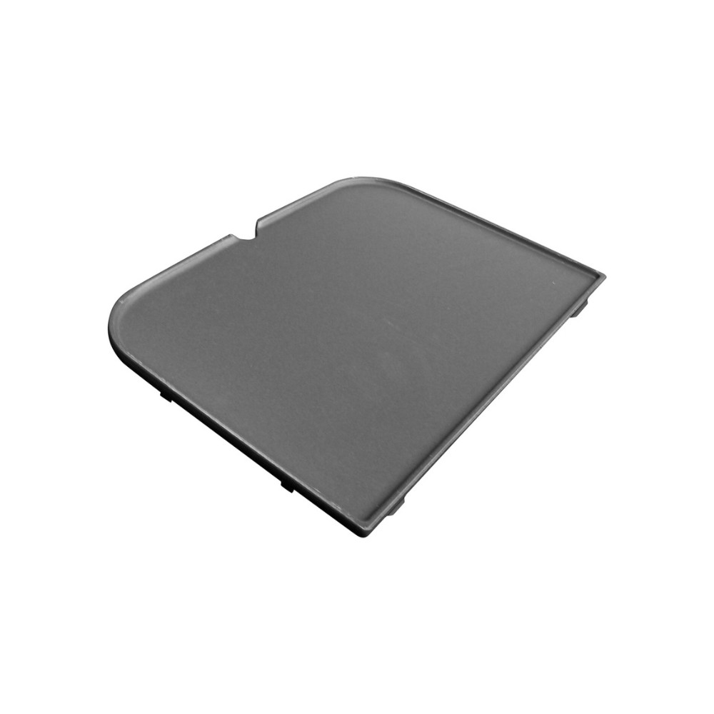 5441e4b9-1ac7-464f-a7f9-53e9aebc8ac6.jpg Black plastic tray with a rounded corner and a cutout edge, suitable for organizing items or serving food.