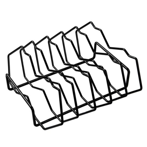 Black metal file organizer with multiple slots for holding documents and papers, designed for efficient office organization.