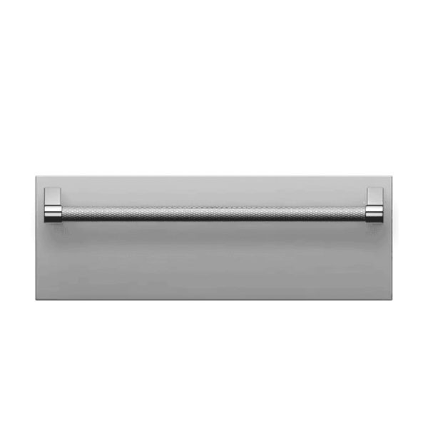 Sleek modern towel bar mounted on a light gray wall, featuring a chrome finish and minimalist design.