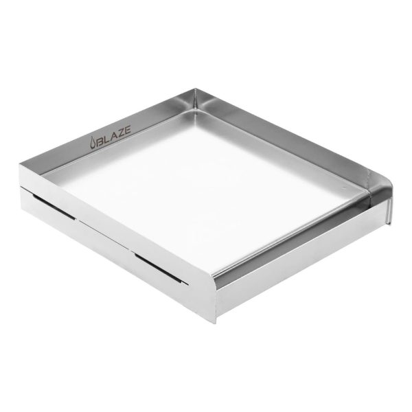 Stainless steel grilling tray with a sleek design, ideal for outdoor cooking and barbecue use.